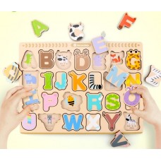 動物字母拼板